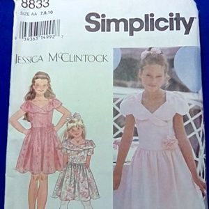 Simplicity 8833 Dress Net Petticoat Sz 7-8-10